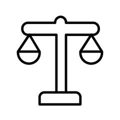 scales of justice line icon