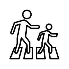  leisurely strolling line icon