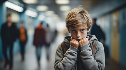 Fototapeta premium sad child, stress and depression