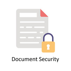 Document Security  vector Flat icon style illustration. EPS 10 File
