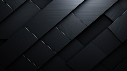 Fototapeta na wymiar Black minimal geometric shape carbon fiber background wallpaper design