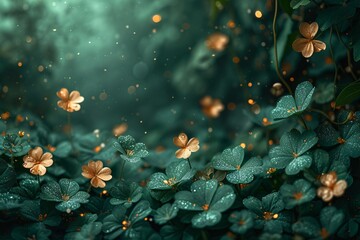 Glowing Leaves in a Forest: A Magical Moment in Time for the Month of May Generative AI