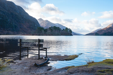 a peaceful morning at Loch Shiel, Glenfinnan, Scotland.