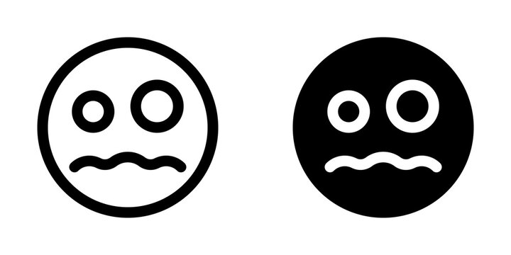 Editable scared face expression emoticon vector icon. Part of a big icon set family. Part of a big icon set family. Perfect for web and app interfaces, presentations, infographics, etc
