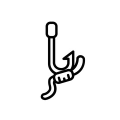 worm on the hook line icon