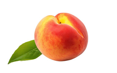 peach fruit for eating on white or PNG transparent background.