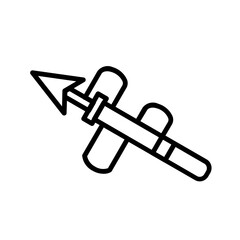 spear shot line icon