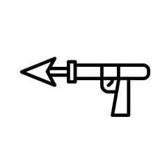 Obraz premium spear shot line icon