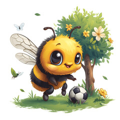 Vector Image of Cute Bumblebee