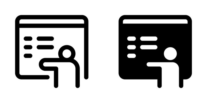 Editable online teacher, tutor, trainer vector icon. Online learning, course, tutorial. Part of a big icon set family. Perfect for web and app interfaces, presentations, infographics, etc