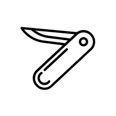 Naklejka premium folding knife line icon