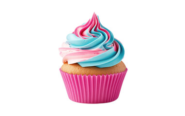cupcake colorful icecream on white or PNG transparent background.