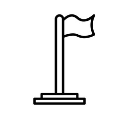 Naklejka premium flag line icon