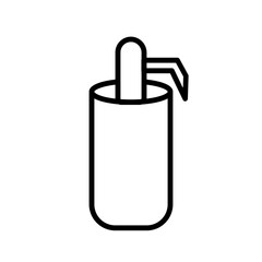 smoke bomb line icon