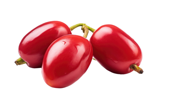 tamarillo three in number fruit juicy on white or PNG transparent background. - Powered by Adobe