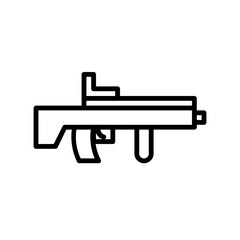 smg gun line icon