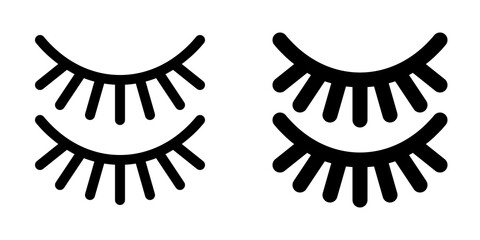 Editable fake eyelashes vector icon. Cosmetics, makeup, skincare, beauty. Part of a big icon set family. Perfect for web and app interfaces, presentations, infographics, etc