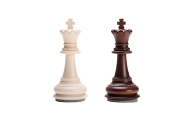 chess pieces queens pair on white or PNG transparent background.
