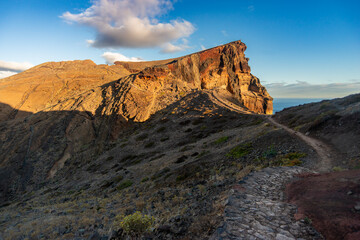 towards the bright rock