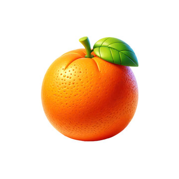 orage isolated on transparent background, 3d style