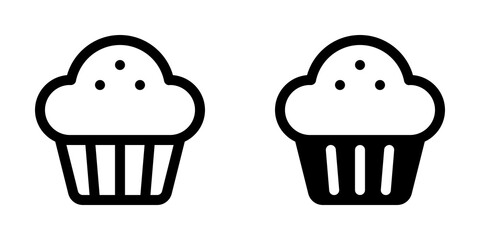 Editable cupcake, muffin vector icon. Food, restaurant. Part of a big icon set family. Perfect for web and app interfaces, presentations, infographics, etc