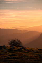 sunset over the moungtain