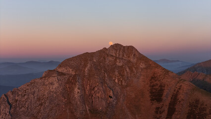 sunset over the mountains