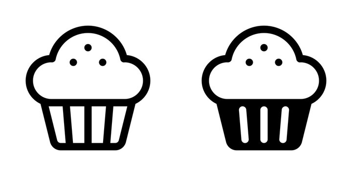 Editable cupcake, muffin vector icon. Food, restaurant. Part of a big icon set family. Perfect for web and app interfaces, presentations, infographics, etc