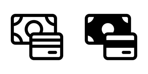 Obraz premium Editable payment method, card, cash, money vector icon. Part of a big icon set family. Perfect for web and app interfaces, presentations, infographics, etc