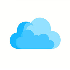 Wolken als Zeichnung in Pastell blauen Farben als Hintergrund