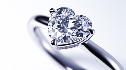ハート型のダイヤモンドのリング