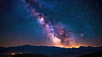 Awe-Inspiring Starlit Mountain Horizon