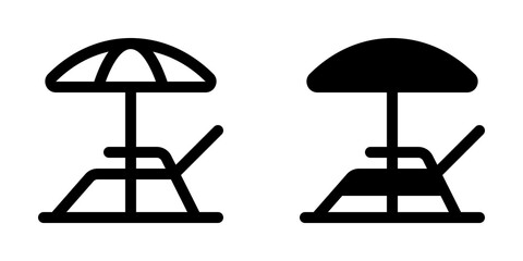 Editable sun lounger vector icon. Part of a big icon set family. Perfect for web and app interfaces, presentations, infographics, etc