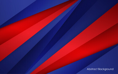 Modern background blue with white and red color