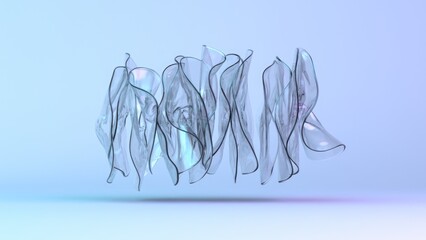 abstract background with folded textile layers