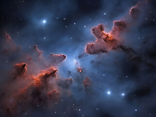 Obraz na płótnie Canvas stars with Deep space nebulae
