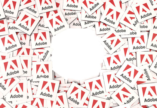 Adobe, Adobe Services Logo Visual Presentation - Social Media Background
