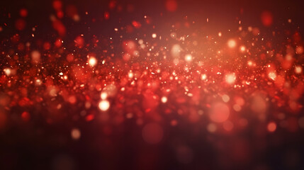 Fototapeta na wymiar abstract of red glow particle with bokeh background