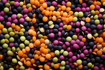 Fototapeta na wymiar Colorful lentil background