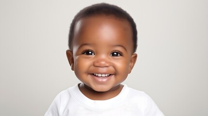 Naklejka premium Portrait of a smiling afro baby boy