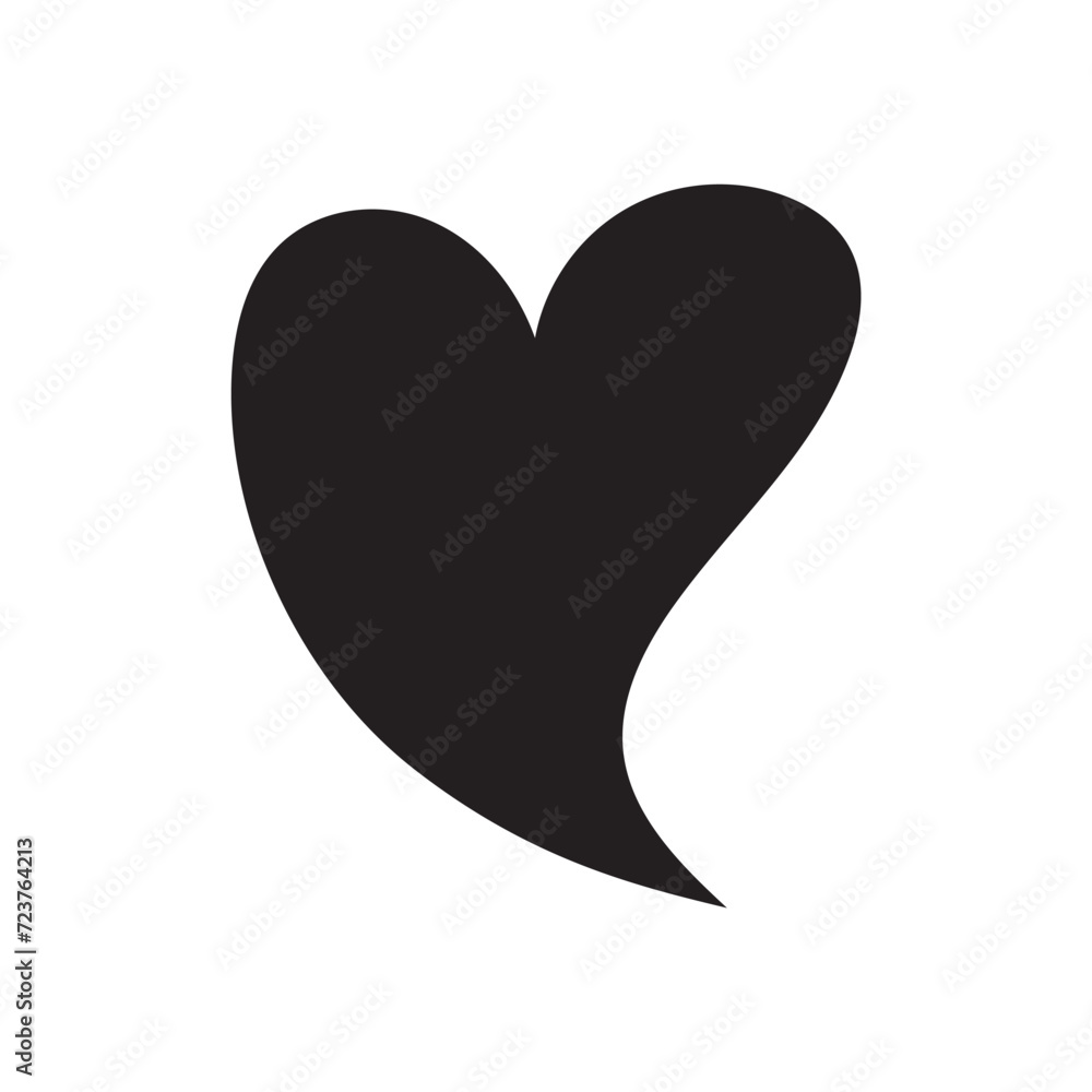 Poster Heart icon. Isolated over white background. Love symbol.