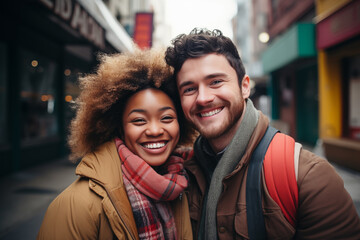 Multiracial couple, showcasing the power of love that knows no boundaries and celebrates the richness of diversity in relationships