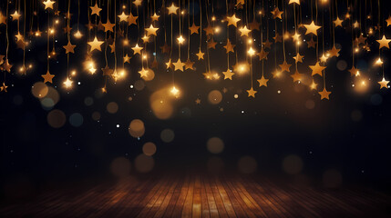 Obraz premium Featuring stunning soft bokeh lights and shiny elements. Abstract festive and new year background
