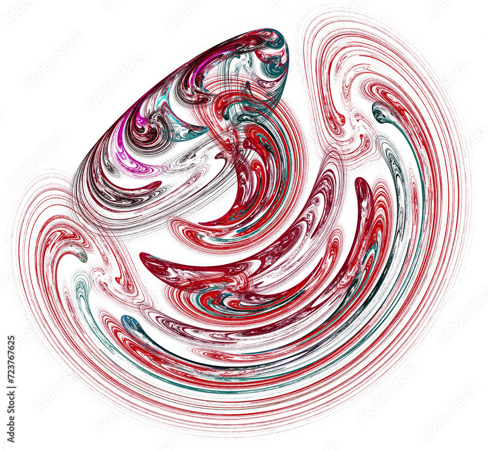 Poster colorful, elegant pattern of thin rounded lines based on folk motifs. abstract fractal graphic desig