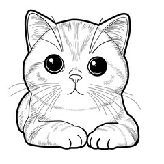 Cute Cat Illustration Image And Cat Illustration for t shirts design 