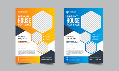 Modern Real Estate House Property Sale Flyer Design Template