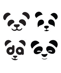 Panda silhouette vector t shirt design