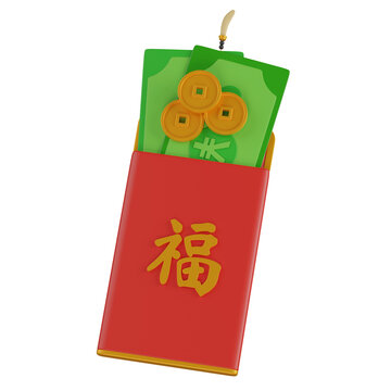 3d render Money Envelope illustration 