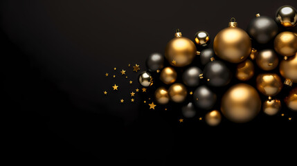 Luxurious shiny Christmas ball decoration, Christmas and New Year ornaments background