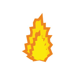 Fire icon isolated on white background for your web and mobile app design. Fire element design